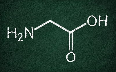 מבנה מולקולרי של חומצת האמינו גליצין